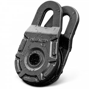 ALL-TOP Forged Snatch Block (18 Ton Work Load) Extreme Recovery Winch Pulley System for Synthetic Rope or Steel Cable, Forged E-Coated