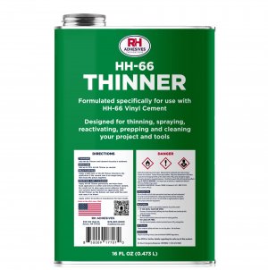HH-66 Thinner, 16 oz. can - Prepping, Thinning, Reactivating, Cleaning, Multi-Purpose, Compatible with HH-66 Vinyl Cement - RH Adhesives
