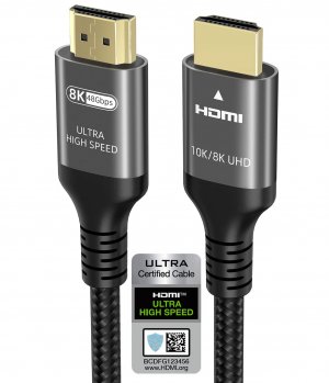 Ubluker 10K 8K 4K HDMI to HDMI Cable 20FT, Certified Ultra High Speed Cord