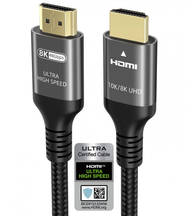 Ubluker 10K 8K 4K HDMI to HDMI Cable 20FT, Certified Ultra High Speed Cord