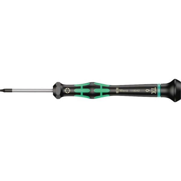 Wera 05118042001 Kraftform Micro 2067 Torx TX Electronics Precision Screwdriver, TX6 Head, 40mm Blade Length