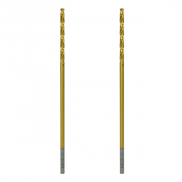 Greycore Tools 5/32 Inch x 6 Inch Cobalt Aircraft Extension Bit – 2 Pack M35 Cobalt Drill Bit, Industrial Titanium Coating – Drill Bits for Steel, Hard Metal, Cast Iron, Wood, Plastic (5/32" x 6")