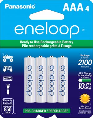 Panasonic BK4MCCA4BA Eneloop AAA Rechargable (4-Pack)