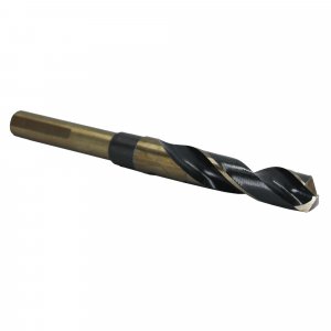 Drill America 5/8" Reduced Shank High Speed Steel Black & Gold Contractor Drill Bit with 3-Flat 1/2" Shank, KFD3F Series