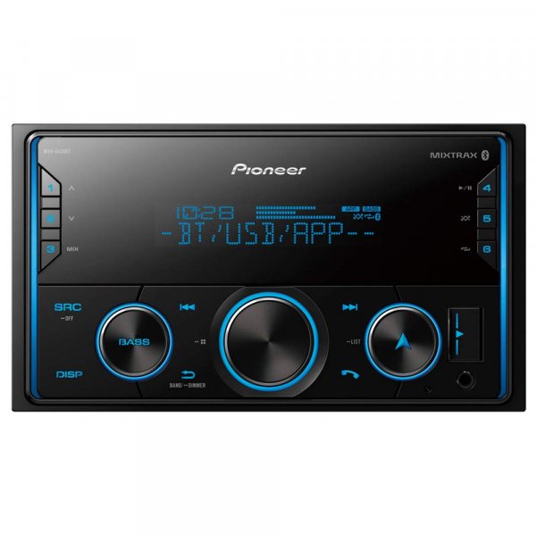 Pioneer MVHS420BT Mechless Double Din Receiver with Bluetooth