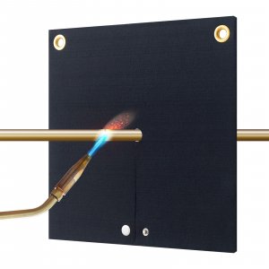 Hvac Tools Welding Blanket Fireproof, 12x12inch Soldering Heat Shield Mat for Torch, Flame Protector, Soldering Repairs with Hole for Pipe, Welding Pad for Plumbing