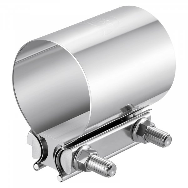 EVIL ENERGY 2.5 Inch Exhaust Clamp, Butt Joint Band Clamp Sleeve Coupler Stainless Steel for 2 1/2" OD Pipes, Mufflers, Catalytic Converters 2PC