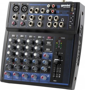 Gemini GEM-08USB Compact 8-Channel Bluetooth Audio Mixer