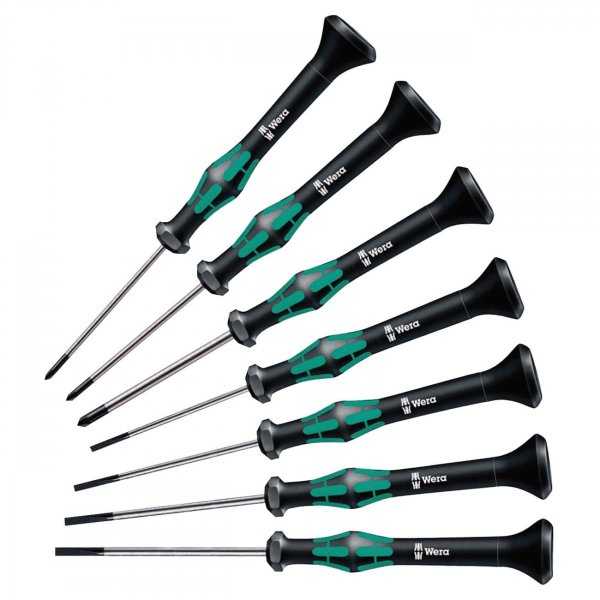 Wera 2035/2050 PH 00-01/7 Kraftform Micro Slotted/Phillips Precision Screwdriver Set