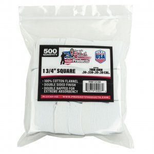 Gun Cleaning Patches - 500 Count - 1 3/4 Inch - Square