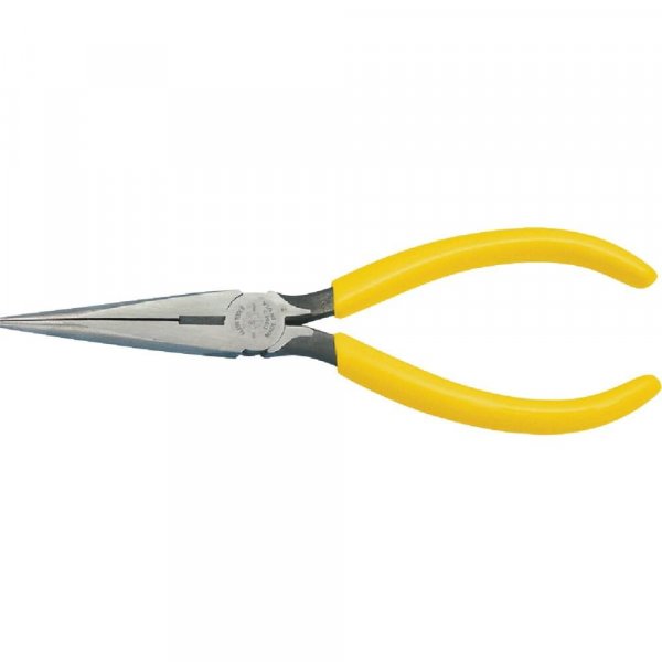 Klein Tools D203-7 Needle Nose Pliers, Long Nose Stripping Side Cutters, Induction Hardened and Heavier for Increased Cutting Power, 7-Inch