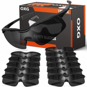 OXG 12 Pack Safety Glasses, ANSI Z87.1 UV Protection Protective Eyewear