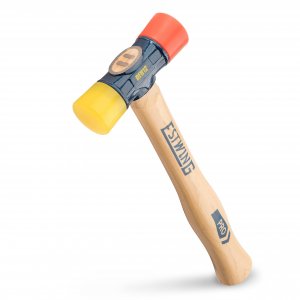 ESTWING Rubber Mallet, 12oz Red & Yellow Mallet, DFH12