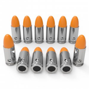GORTAR 9mm Snap Caps Training Dummy Rounds Practice Safe Loading Firing Close to Real Weight Targets & Accessories -12 Pcs