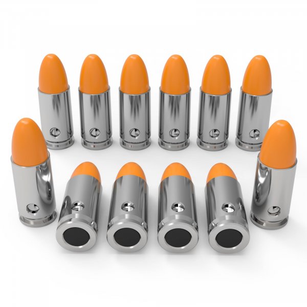 GORTAR 9mm Snap Caps Training Dummy Rounds Practice Safe Loading Firing Close to Real Weight Targets & Accessories -12 Pcs