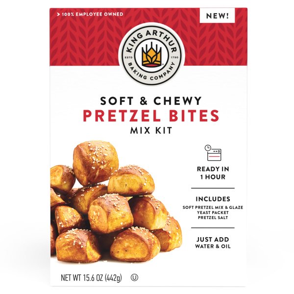 King Arthur Baking Company Soft & Chewy Pretzel Bites Mix Kit 15.6 Oz, Baking Mix - Ready in 1 hour