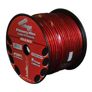 Audiopipe PS8RD 8 Gauge Flexible Power Cable Red 250 ft.