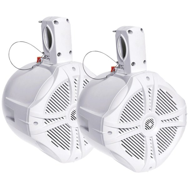 Power Acoustik MWT65W Marine 6.5" 500 Watt Wake Tower Speaker White (Pair)