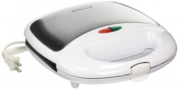 Brentwood Appliances TS-240W Nonstick Compact Dual Sandwich Maker (White)