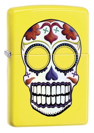 Zippo 24894 Windproof Lighter Day of the Dead, Neon Yellow Finish