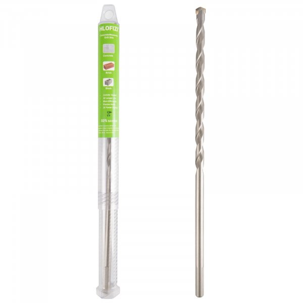 HLOFIZI 3/8" x 12" Masonry Drill Bits 3/8 inch Concrete Hammer Drill Bits Carbide Tipped, for Cement, Brick, Stone, 3-Flat Shank
