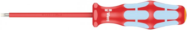 Wera 05022729001 Kraftform Stainless VDE 3160i Stainless Steel Slotted Screwdriver, Lasertip, 1/8" Head, 3.19" BladeLength
