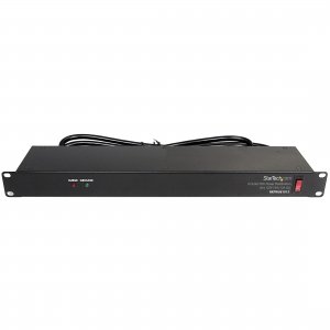 StarTech 8-Outlet 1U PDU, 120V/15A, Surge, 6ft Cord, TAA (RKPW081915)