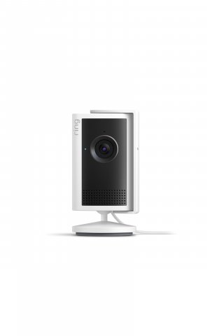 Ring Indoor Cam Plus (newest model), Home or business security, Retinal 2K for crisp, true-to-life video quality, 4x Enhanced Zoom, Low-Light Sight, White