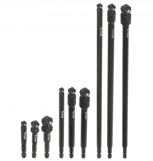 Titan 49089 Impact Wobble Socket Adapter Set  9 Piece Set