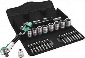 Wera 05004049001 SAE (Imperial) 3/8 Drive Speed Ratchet Set (29-Piece Set)