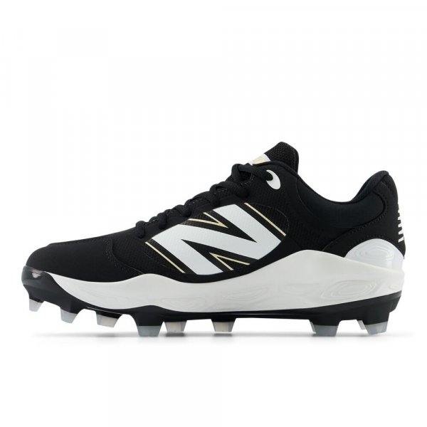 New Balance Men's Fresh Foam 3000 V7 Molded Baseball Shoe, Black/White, 11 M