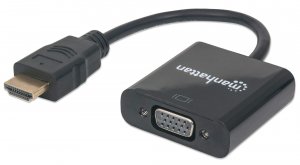 MANHATTAN 151467 Hdmi Male To VGA Female (Black)