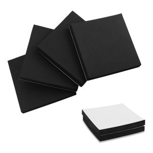 Foam Padding Sheets with Adhesive Backing - 1/2" Thick Self Stick Neoprene Insulation Foam,1/2 Inch Thick X 4 Inch Long X 4 Inch Wide - 4Pcs