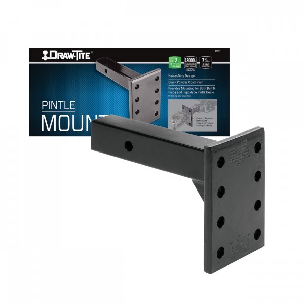 Draw-Tite 63057 Pintle Hook Receiver Mount 2" Sq Solid Shank 75/8" Length