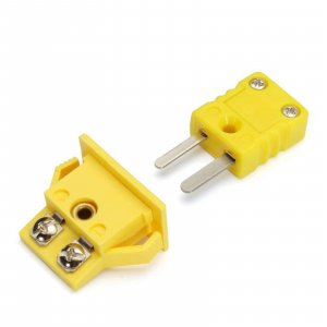 SeaISee K-Type Panel Mount Thermocouple Miniature Socket and Plug Connector(Yellow)