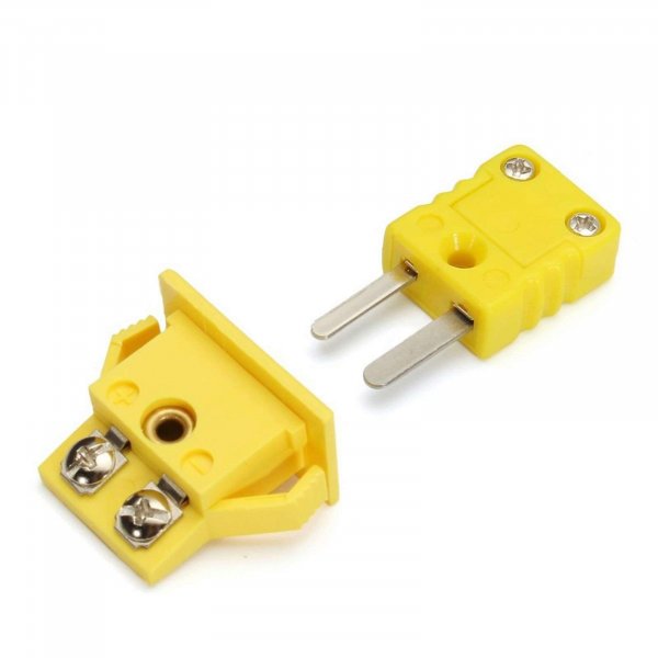 SeaISee K-Type Panel Mount Thermocouple Miniature Socket and Plug Connector(Yellow)