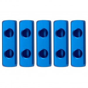 5PCS Air Manifold, 2 Way 5 Port Air Compressor Manifold, Aluminum Air Hose Inline Manifold Block Splitter, Pneumatic Manifold Air Distribution Block, NPT 1/4 Inch Supply Port, NPT 1/4 Inch Output Port