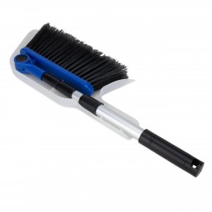 Camco Adjustable RV Broom and Dustpan - Ideal for RVs, Campers, & Marine