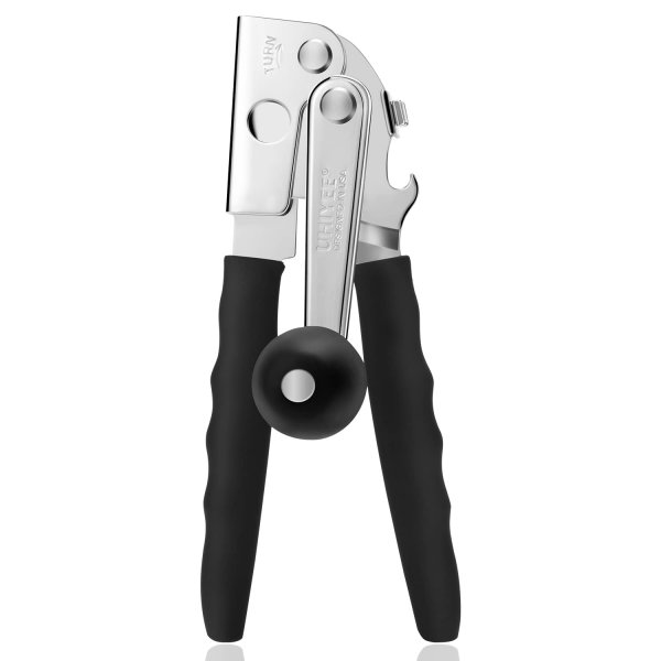 UHIYEE Commercial Can Opener Heavy Duty, Hand Crank for Large Cans, Black
