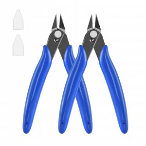 LBOKLING Micro Flush Cutter, 2-Pack Wire Cutters, 5“ Sharp Cutting Pliers