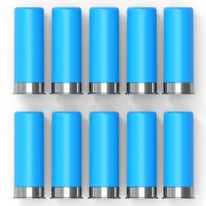 FIREGOWIN Pro 12GA Dummy Rounds – Training Snap Caps, Reusable Dry Fire Training Round with Rubber Primers -Blue Type 10 Pack