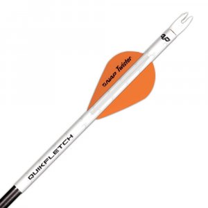 Nap NAP60637 Quikfletch 2 Twister Fletch  White/Orange/Orange (6 pack)
