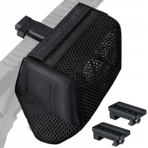 CVLIFE Thickened Brass Catcher, Heat Resistant Premium Nylon Shell Catcher, Zipper Bottom Brass Collector with Two Picatinny Rail Mount,Black and Green. (Black)
