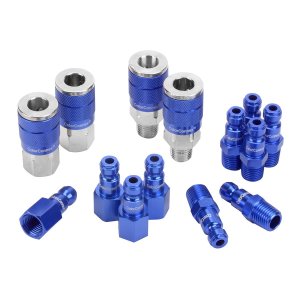 Colorconnex A72458C Coupler  Plug Kit Type C 1/4In Npt 1/4In Body Blue 14 Pc
