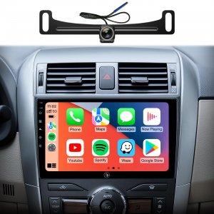 5G WiFi Android Car Stereo for Toyota Corolla 2008 2009 2010 2011 2012, 9 Inch IPS HD Touch Screen Car Radio Wireless CarPlay Android Auto, GPS FM/SWC Bluetooth 1080P Backup Camera