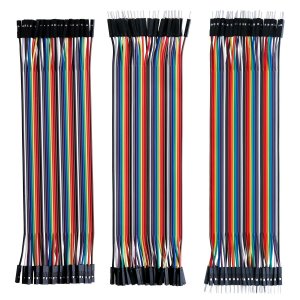 ELEGOO 120pcs Multicolored Dupont Wire M-F, M-M, F-F for Breadboard Jumper