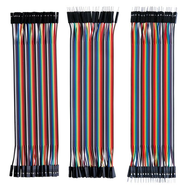 ELEGOO 120pcs Multicolored Dupont Wire M-F, M-M, F-F for Breadboard Jumper