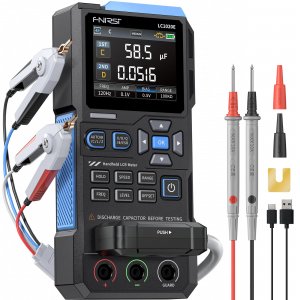 FNIRSI LC1020E 100kHz LCR Meter, 19,999 Counts Resistor Inductor Capacitor Tester, Auto Component Detect, Measures ESR/Q/D/θ/X, 2.8” Color TFT, Dual Parameter Display, Sorting & Open/Short Calibration