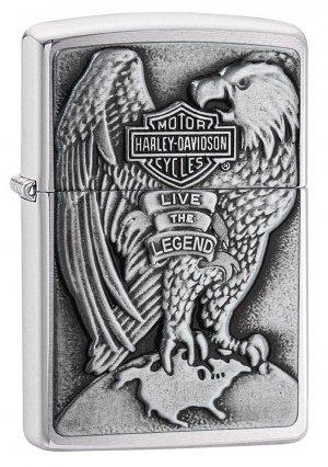 Zippo 200HDH231 Windproof Lighter, Harley-Davidson Eagle Wings, Love the Legend