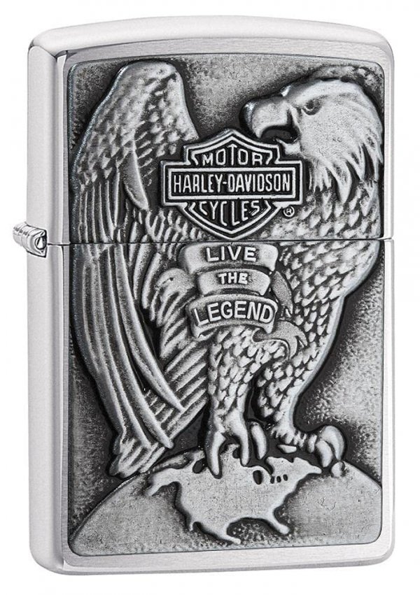 Zippo 200HDH231 Windproof Lighter, Harley-Davidson Eagle Wings, Love the Legend